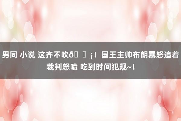 男同 小说 这齐不吹😡！国王主帅布朗暴怒追着裁判怒喷 吃到时间犯规~！